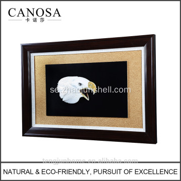 CANOSA skal hand engarving 3D eagle head Wall Picture frame